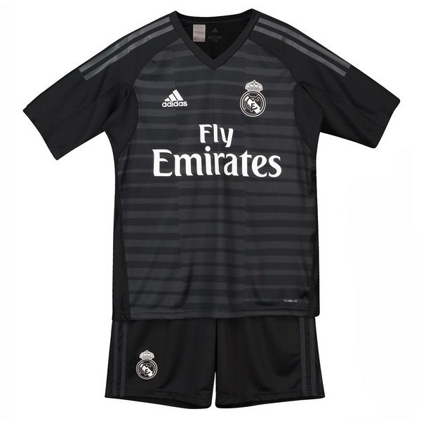 Camiseta Real Madrid Replica Primera Ropa Niños Portero 2018/19 Negro